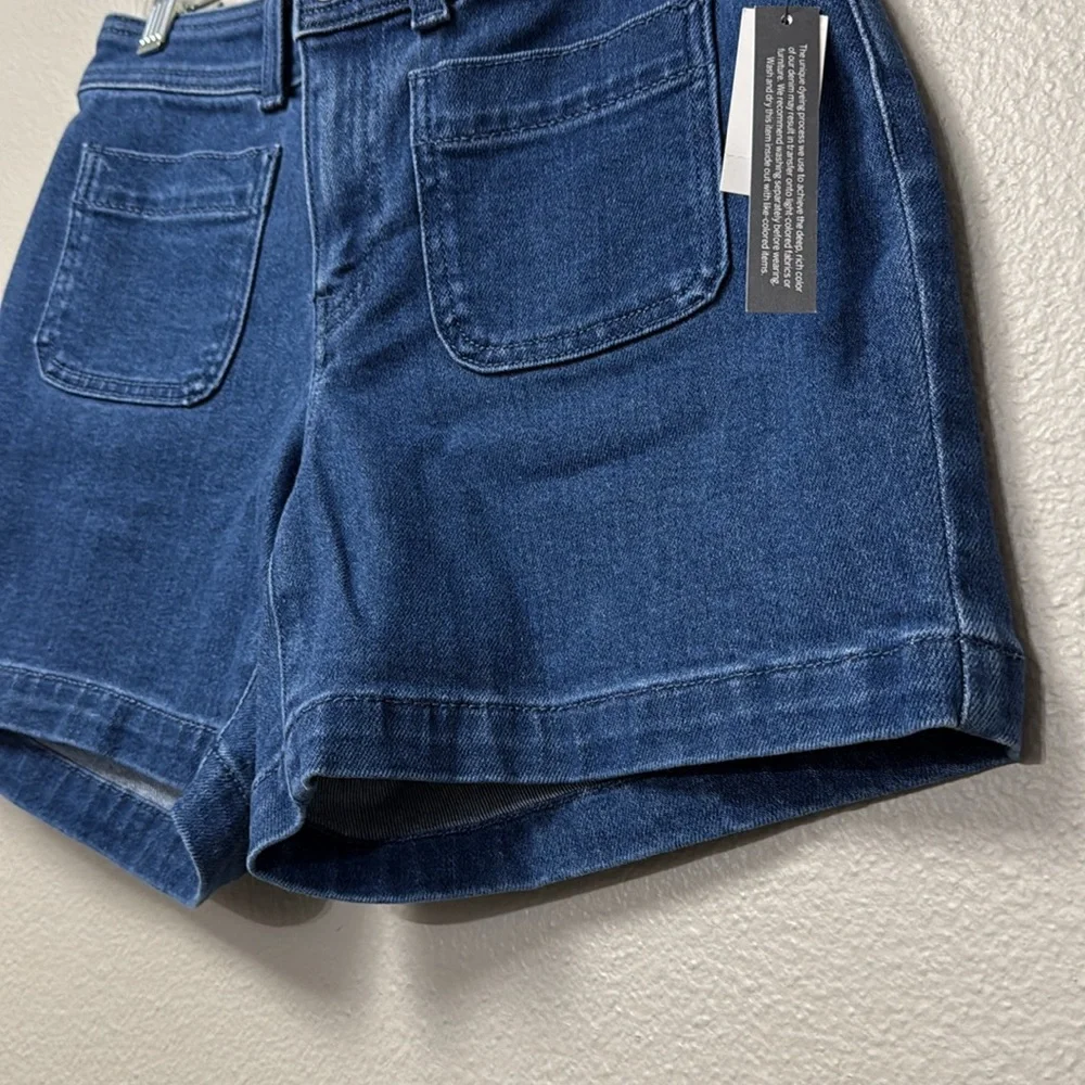 Talbots Petite Blue Denim Sailor Shorts